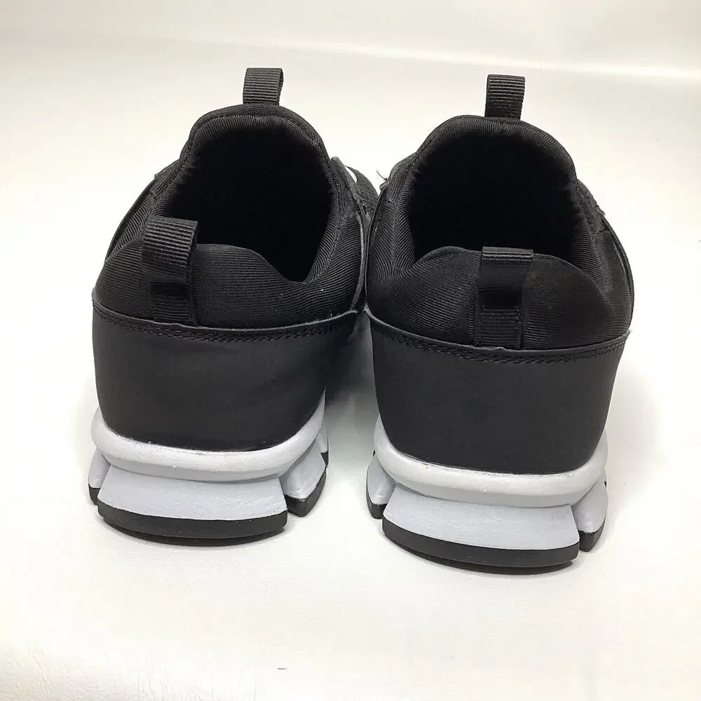 Deer Stags NoSox Bungee Lace Youth Size 5 Black/White Sneakers Fashion Slip-On